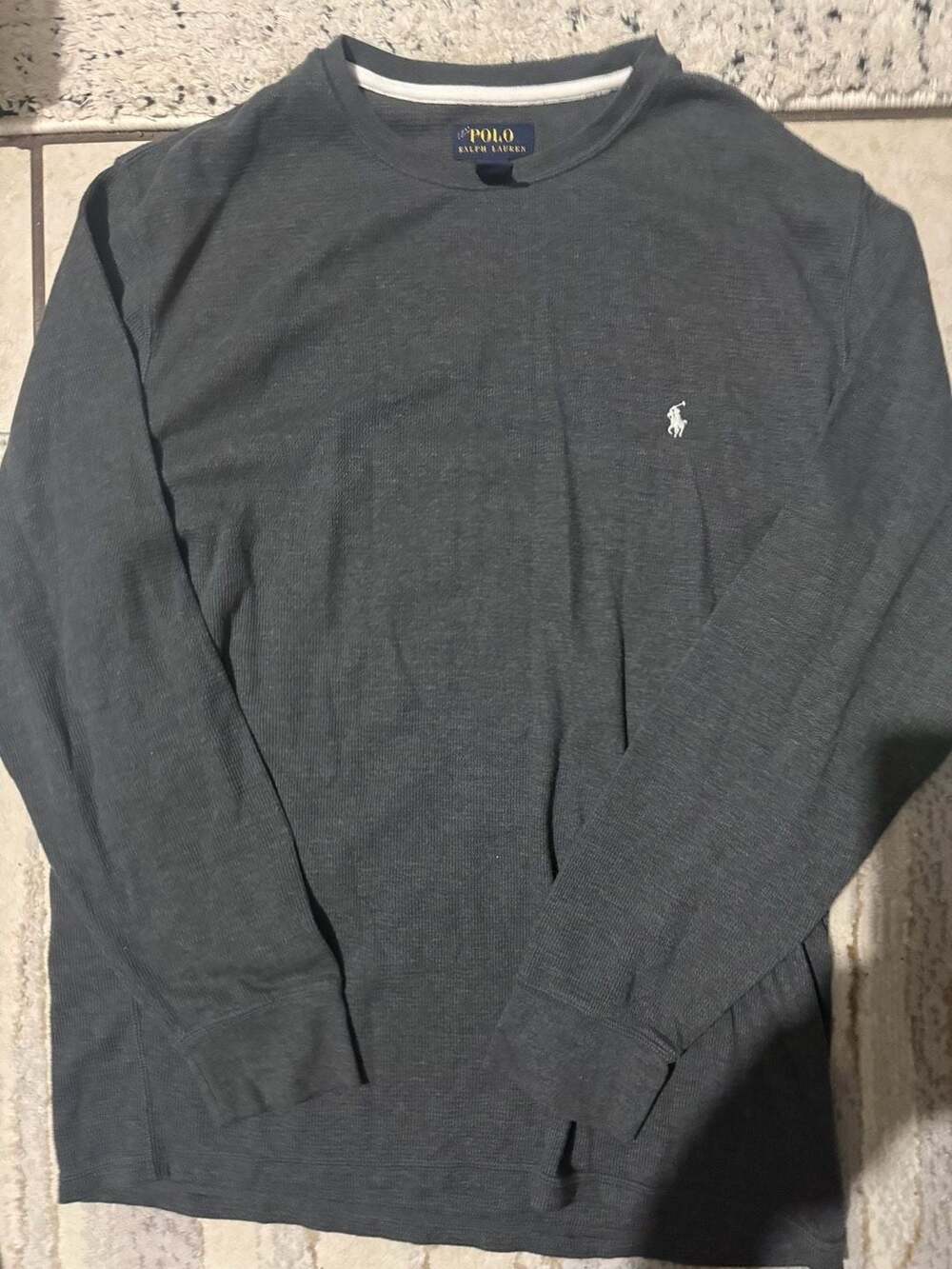 Polo Ralph Lauren Waffle Knit Long Sleeve Crew Neck Thermal Shirt